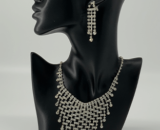 Fancy White Stone Diamante Necklace