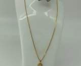 Gold Necklace and Earrings