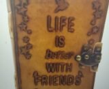 Leather Tan Journal Lockable Notebook