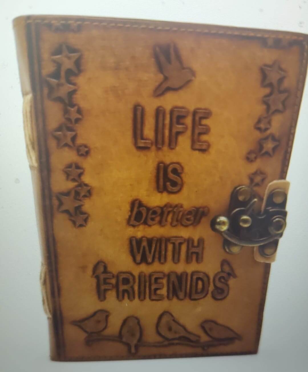 Leather Tan Journal Lockable Notebook